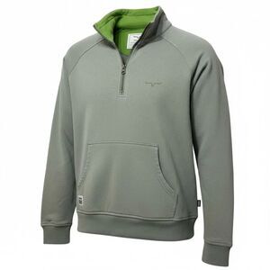 NWOT Kimes Ranch Mabeline Cozy Cotton Pale Green 1/4 Zip Up Crop Sweatshirt L